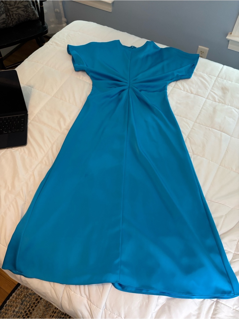 ANTONIO MELANI Teal Blue Midi Dress